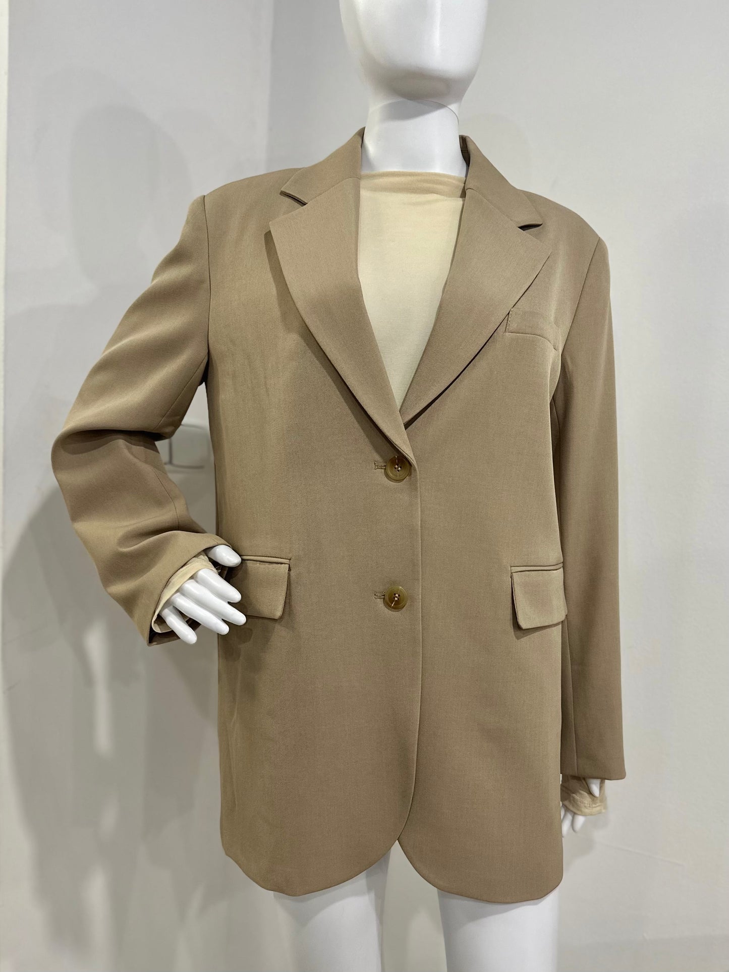 Béžové viskózové sako