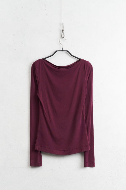 Vínový viskózový top s kašmírem