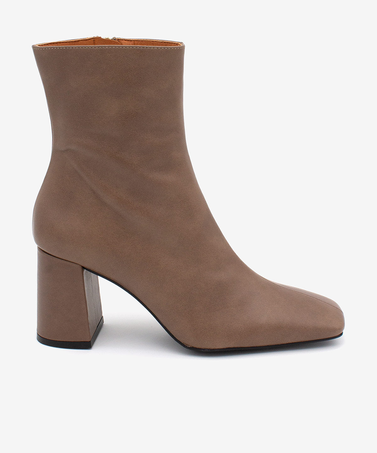 Taupe kotníčkové kozačky