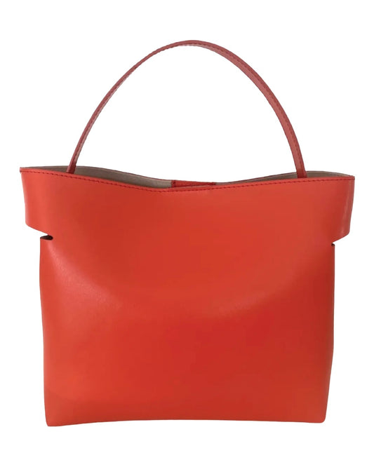 Každodenní oranžová kožená kabelka