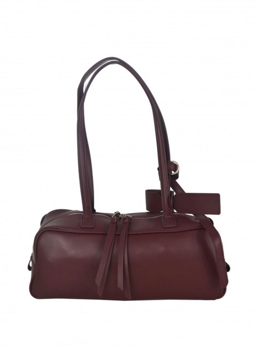 Vínová podlouhlá kabelka na rameno