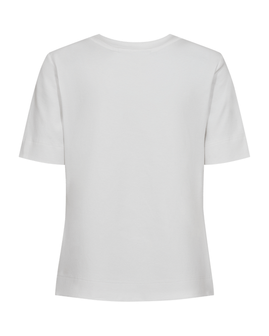 Bílé tričko kulatým potiskem