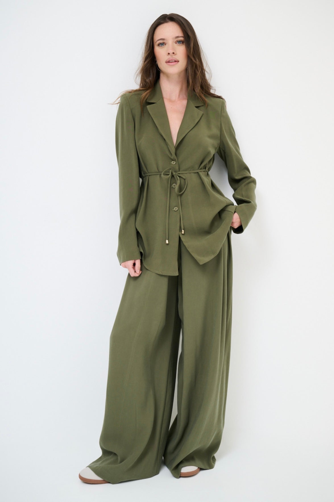 Zelené modalové sako/košile