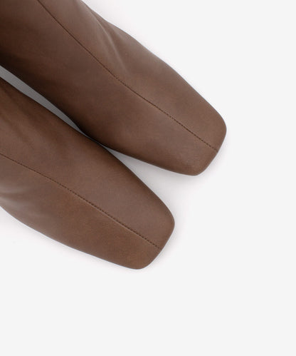 Taupe kotníčkové kozačky