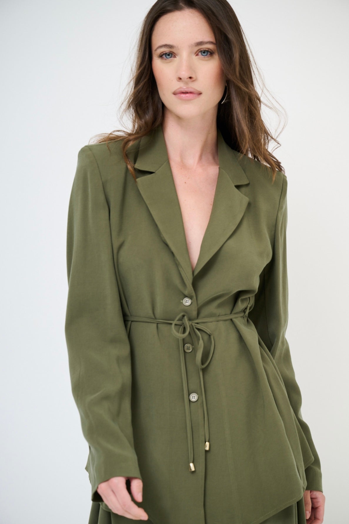 Zelené modalové sako/košile