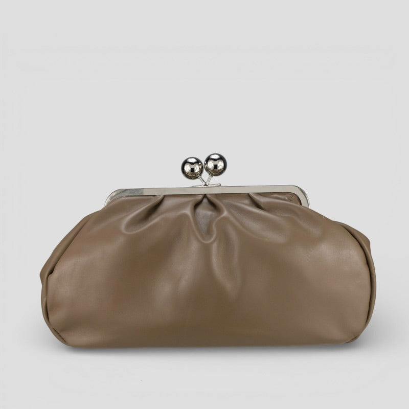 Maxi puffy tmavá taupe kabelka