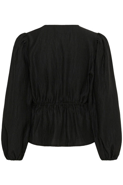 Černá halenka se stažením v pase