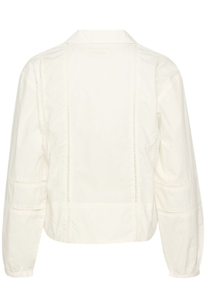 Rustikální bílá košile na zavazování