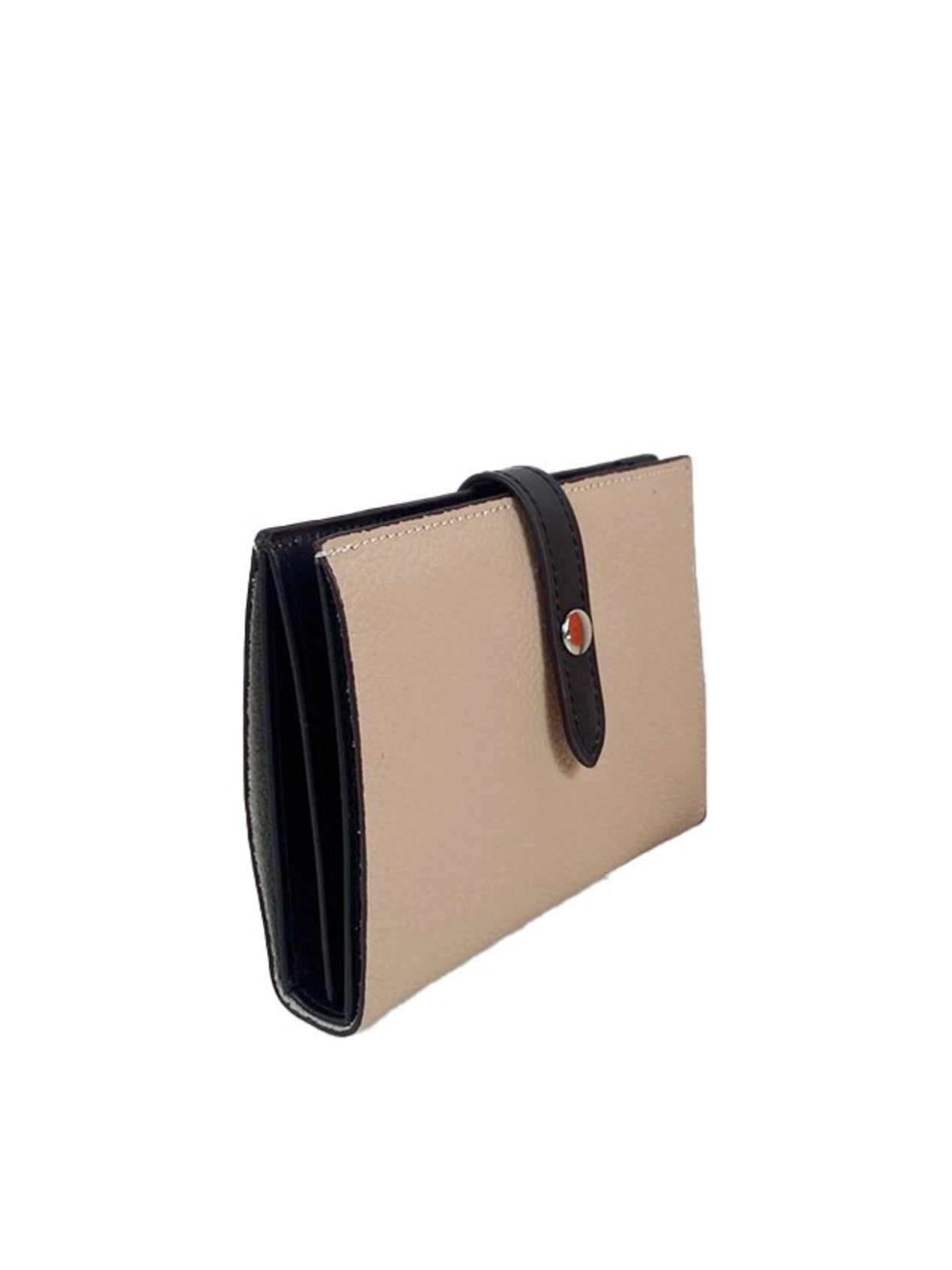 Béžová peněženka s černými detaily