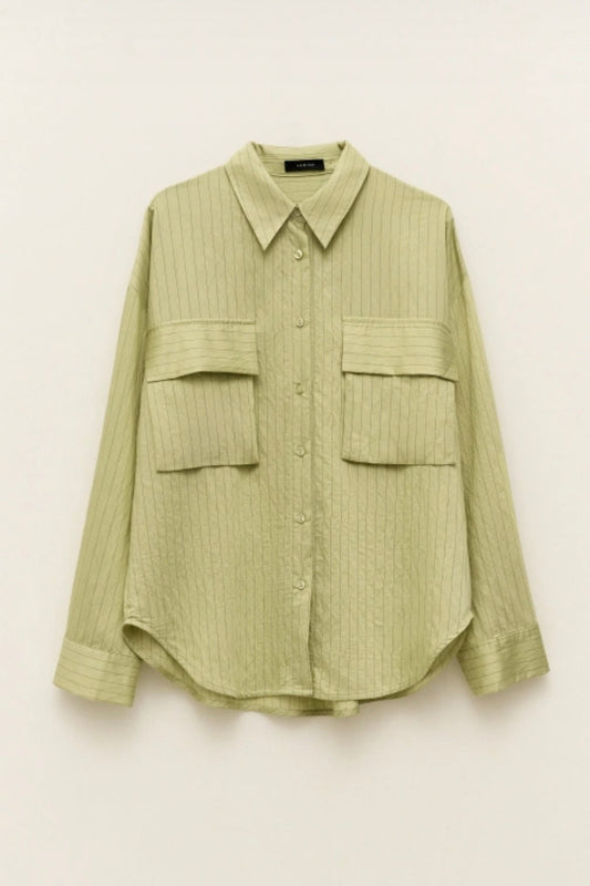 Zelená košile s proužky