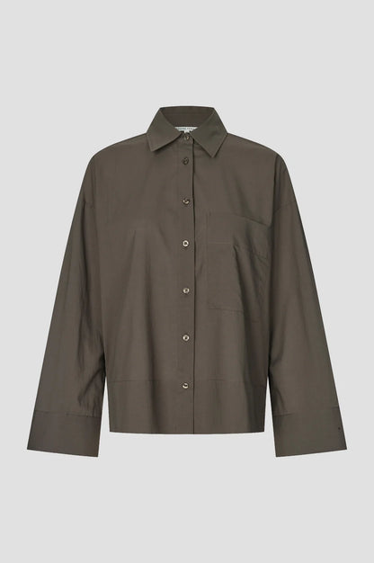 Khaki ultra-lehká košile ze 100% bavlny