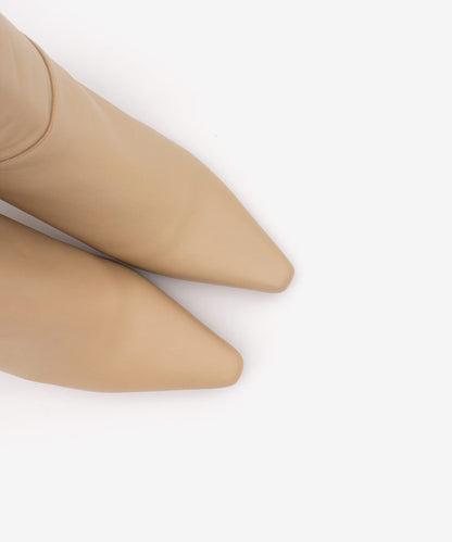 Béžové vysoké kozačky