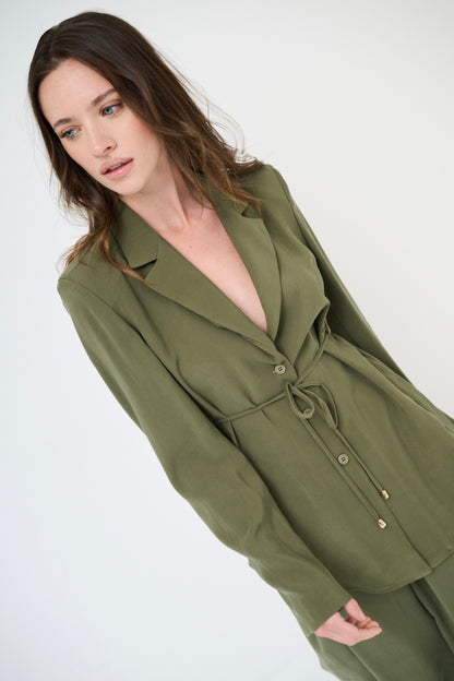 Zelené modalové sako/košile