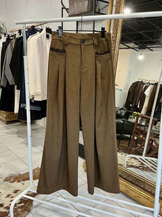 Společenské kalhoty s krajkou