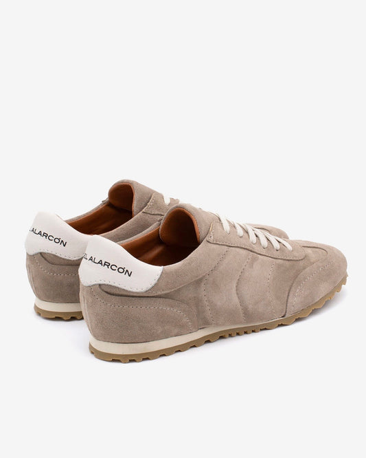 Tenisky z taupe broušené kůže