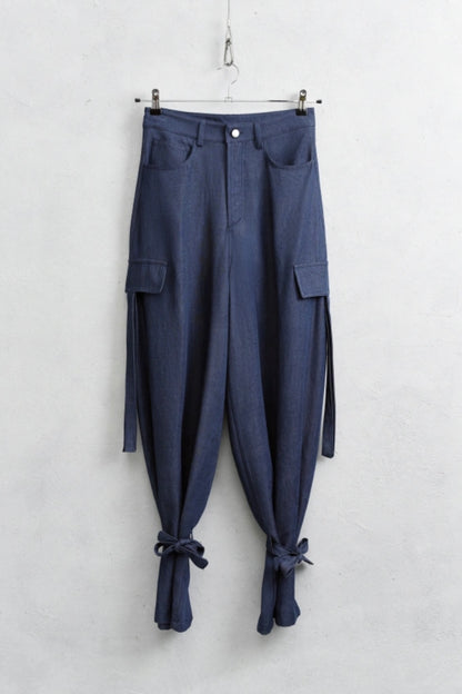 Kalhoty se stažením ze 100% lyocellu