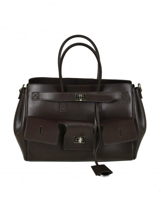 Čokoládová kabelka s kapsami