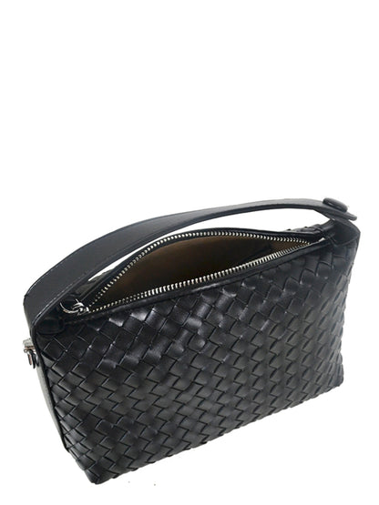 Černá proplétaná kabelka