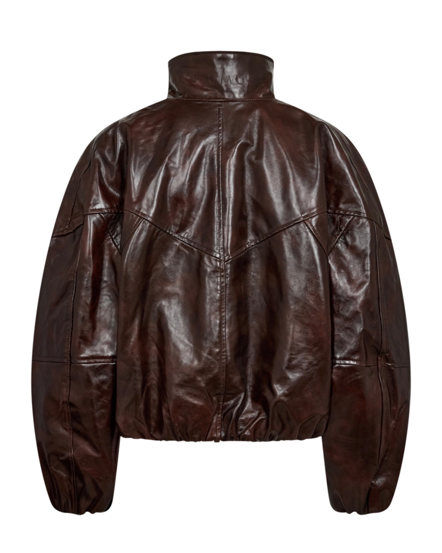 Oversized čokoládový bomber z jehněčí kůže