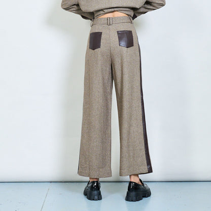 Vlněné kalhoty s pruhem