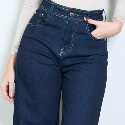 Tmavě modré palazzo džíny