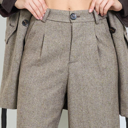 Vlněné kalhoty s pruhem