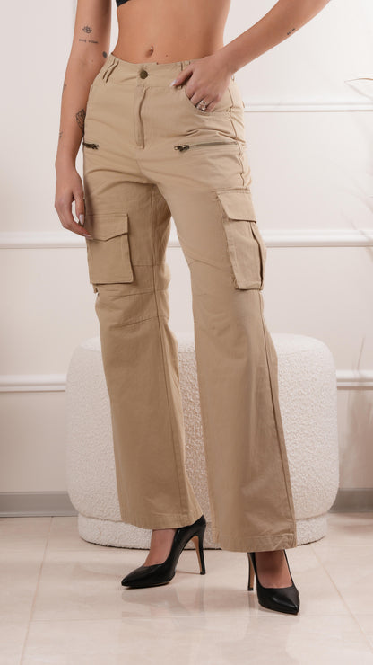 Světlé kargo kalhoty