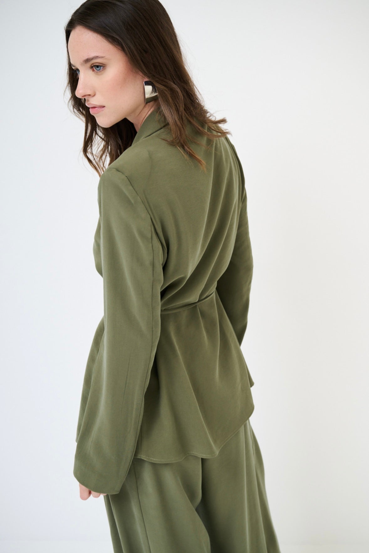 Zelené modalové sako/košile