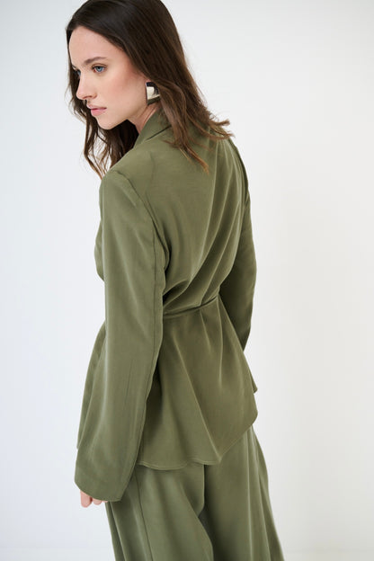 Zelené modalové sako/košile