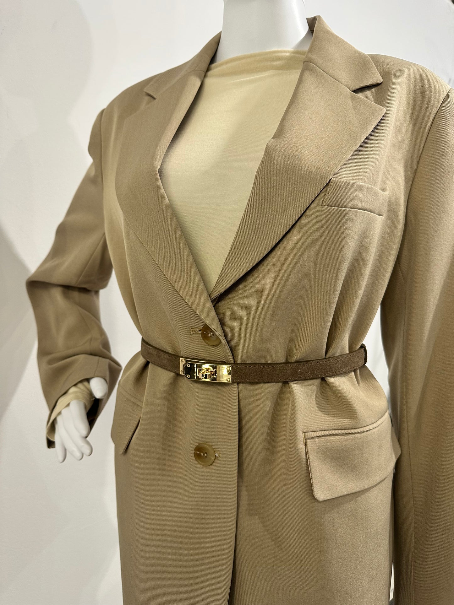 Béžové viskózové sako