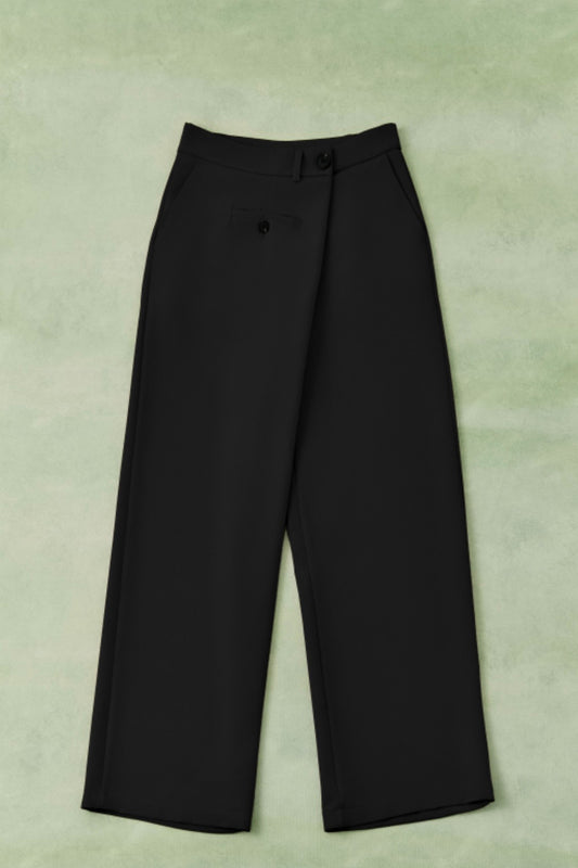 Černé kalhoty s křížením