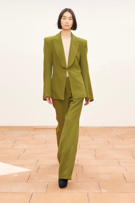 Zelené elegantní vypasované sako