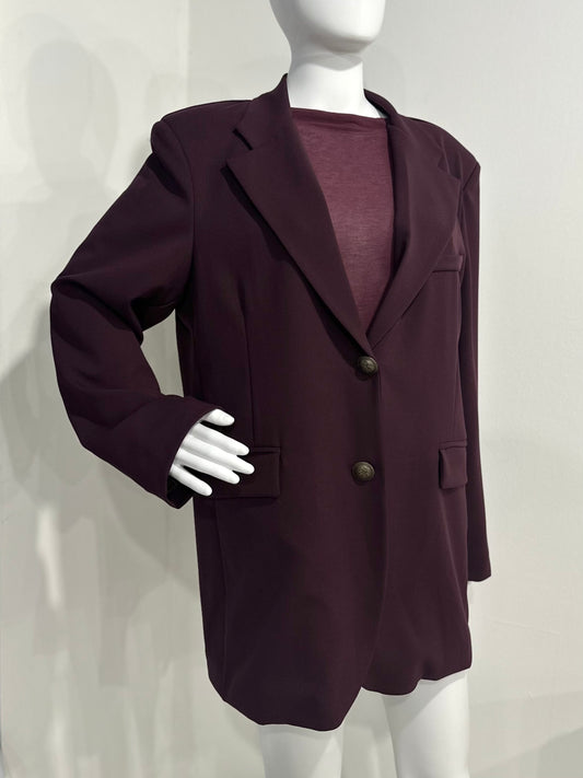 Oversized vínové sako