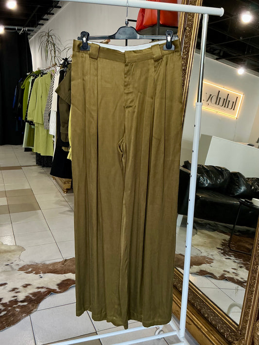 Zelené kalhoty z cupra