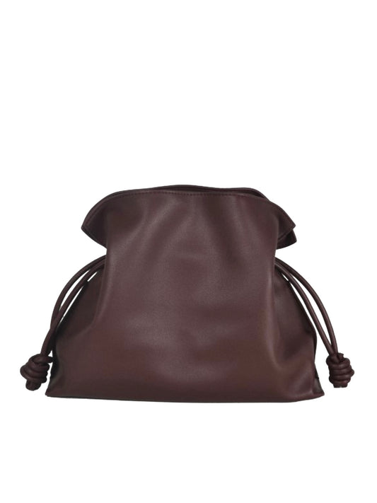 Hnědý kožený pytlík