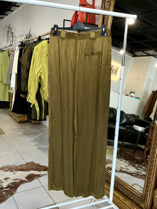 Zelené kalhoty z cupra