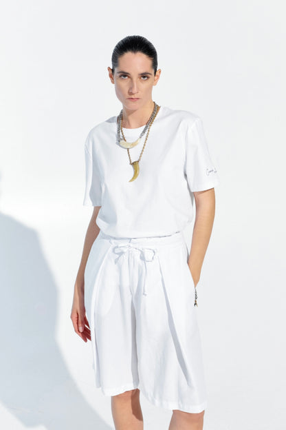 Bílé bavlněné tričko