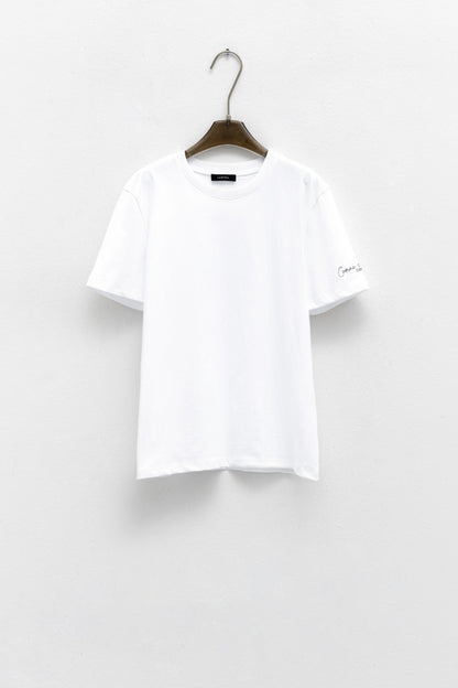 Bílé bavlněné tričko