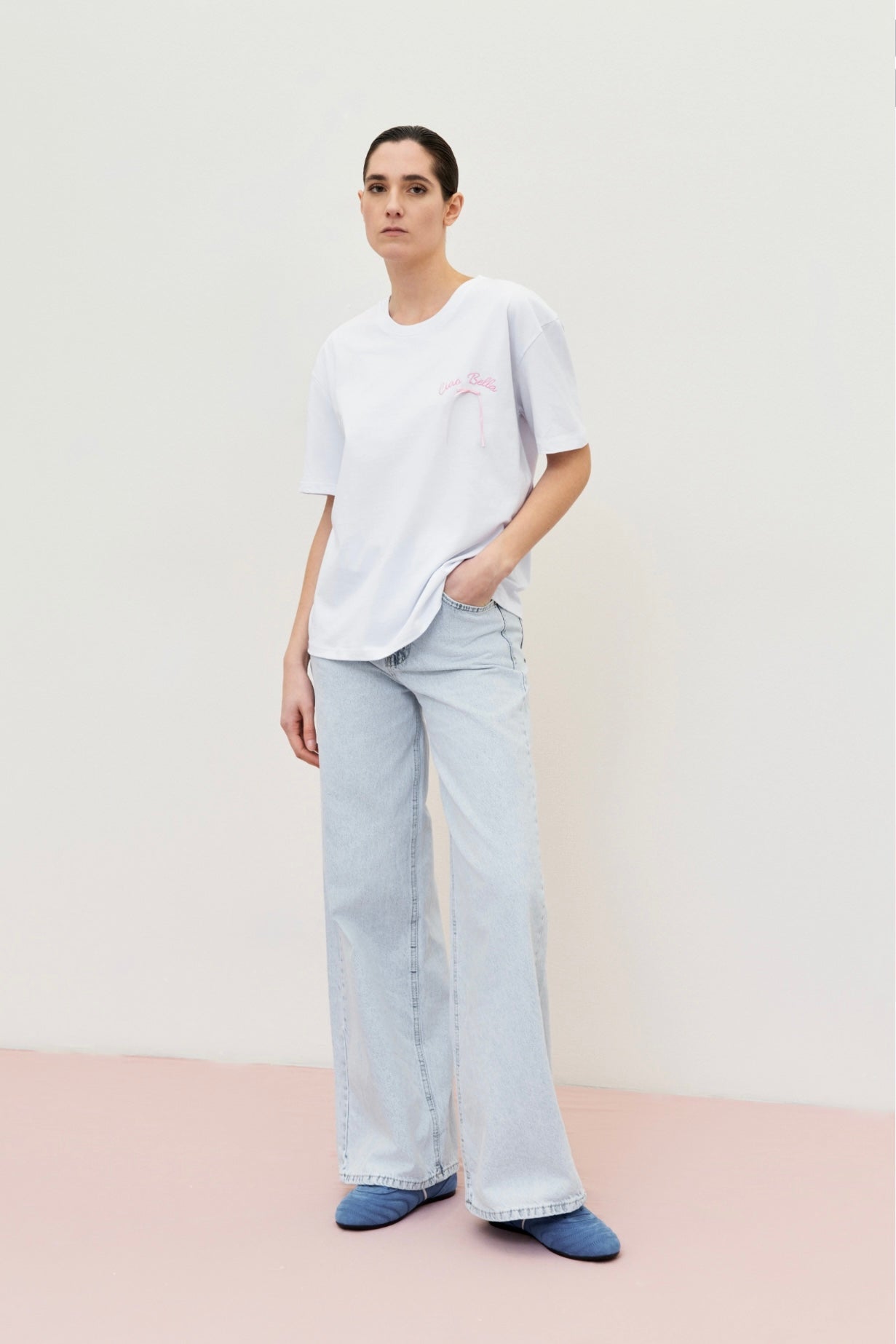 Světlé rovné džíny