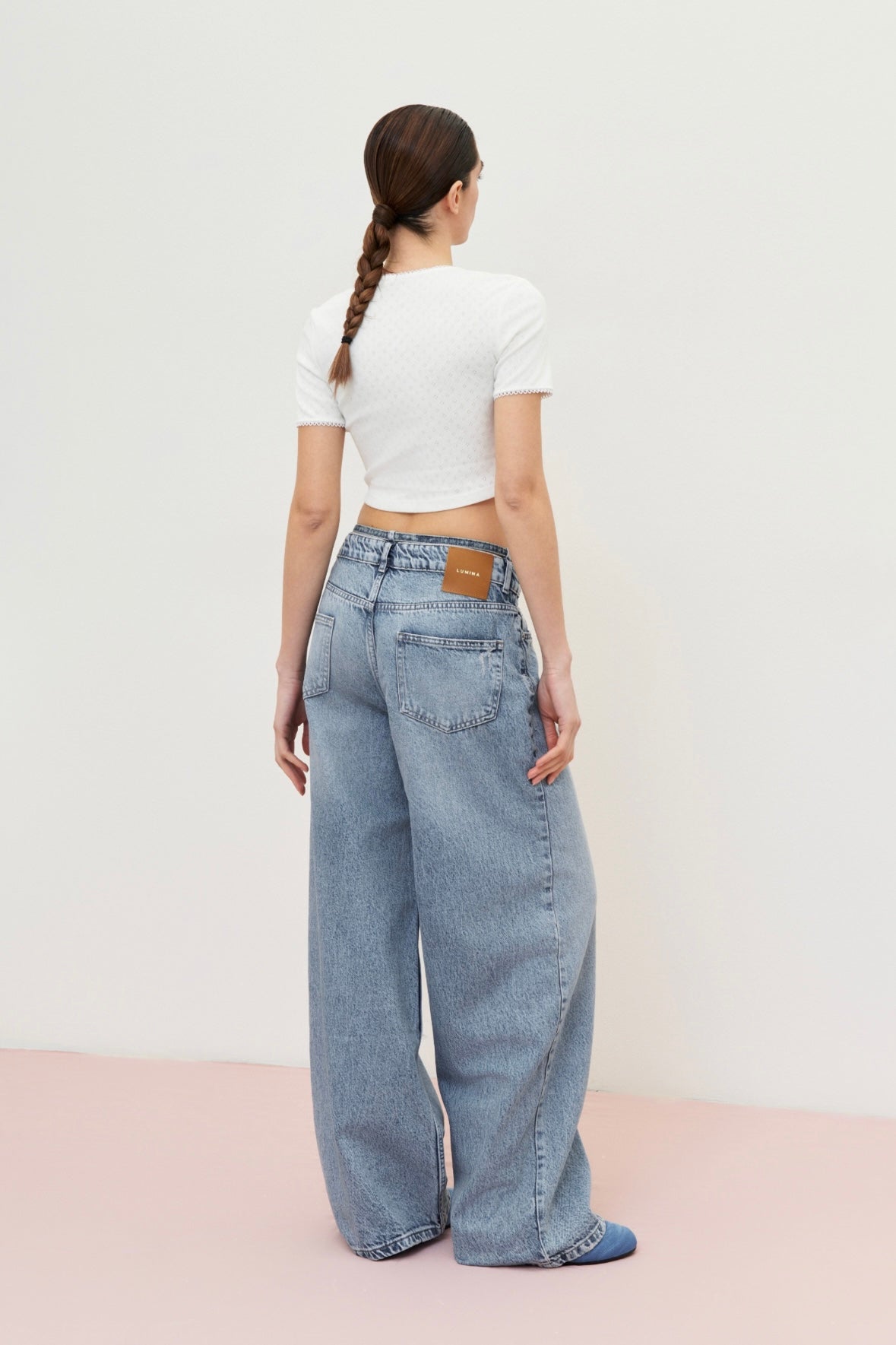 Rovné džíny s detailem pásku