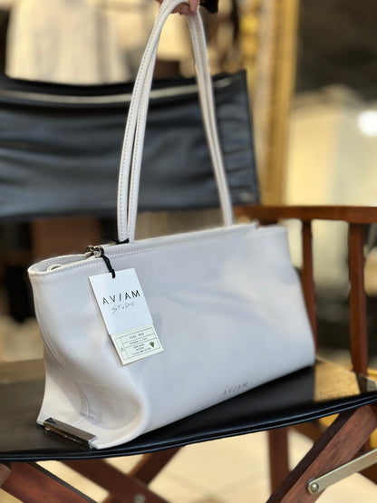 Bílá kabelka z rostlinné kůže LIMITOVANÁ EDICE