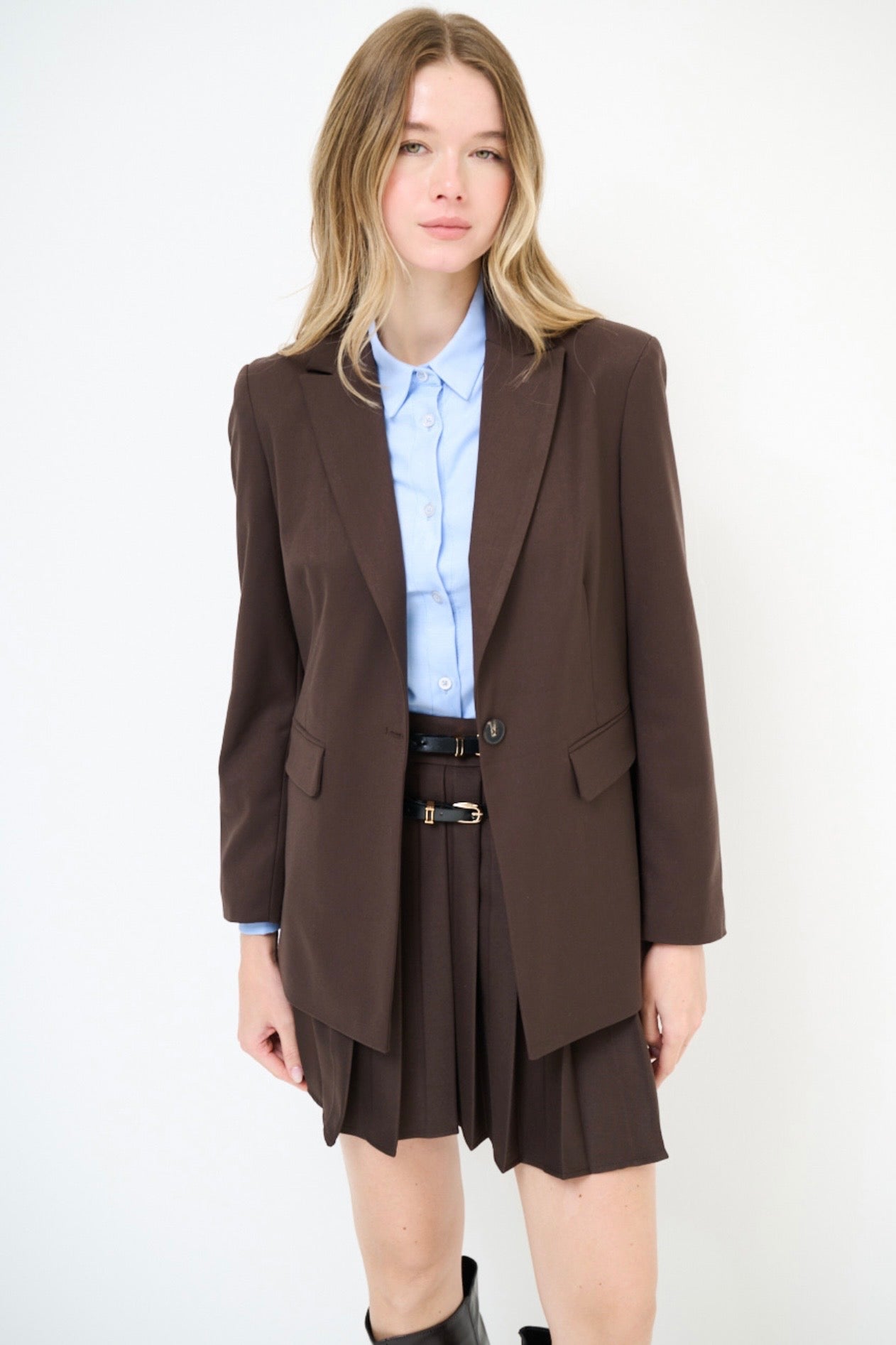 Hnědé klasické sako