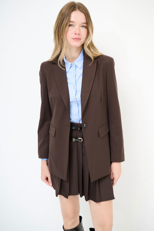 Hnědé klasické sako