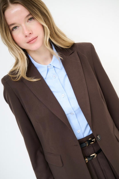 Hnědé klasické sako