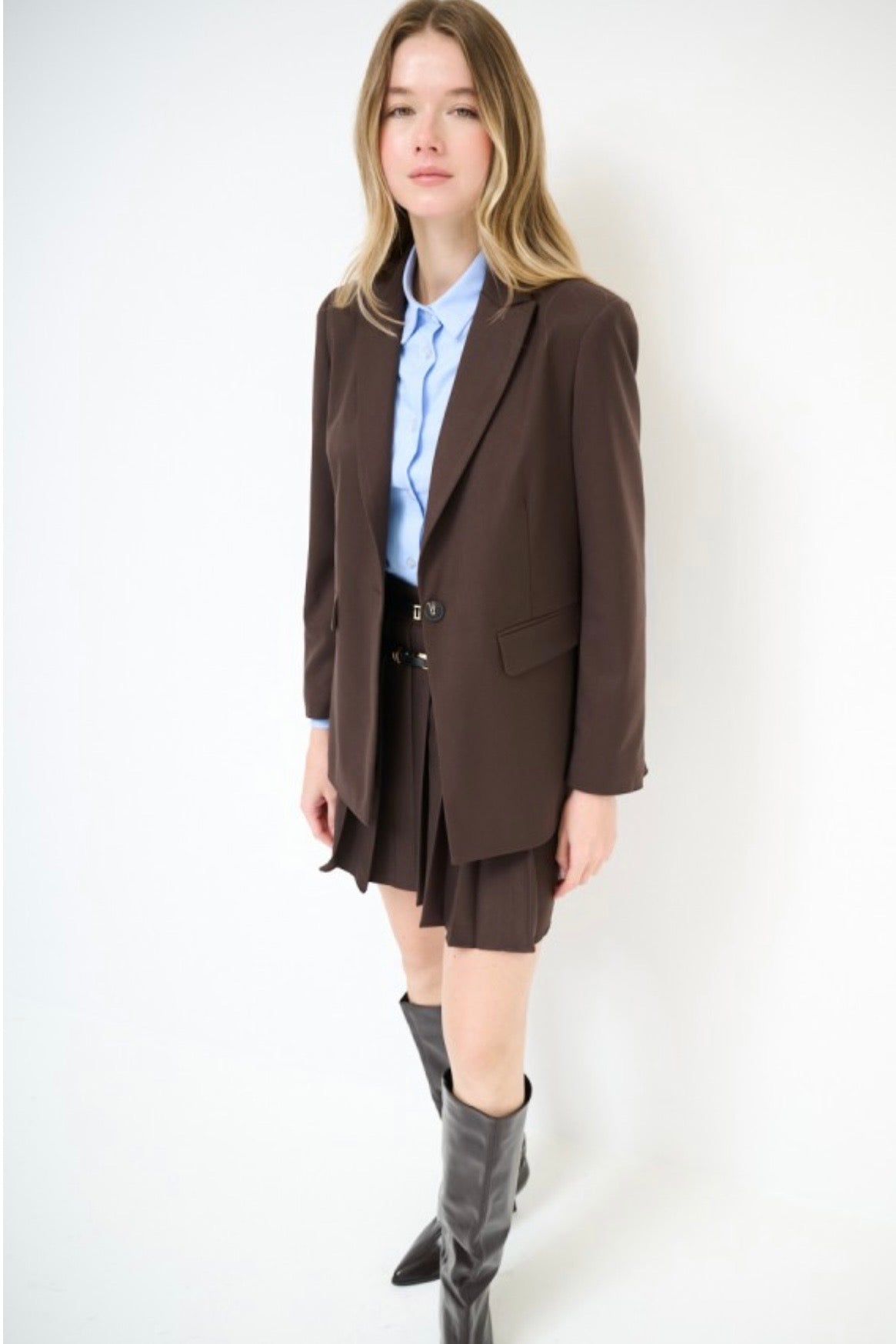 Hnědé klasické sako