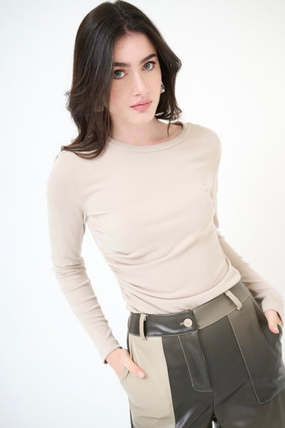 Béžový viskózový top