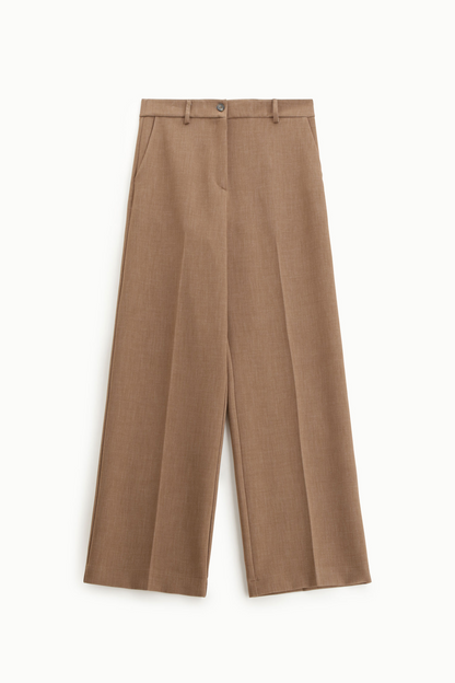 Hnědé kostýmové kalhoty