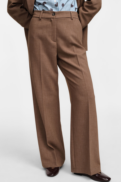 Hnědé kostýmové kalhoty