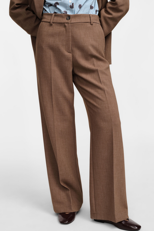 Hnědé kostýmové kalhoty