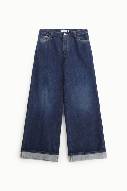 Široké džíny s lemem